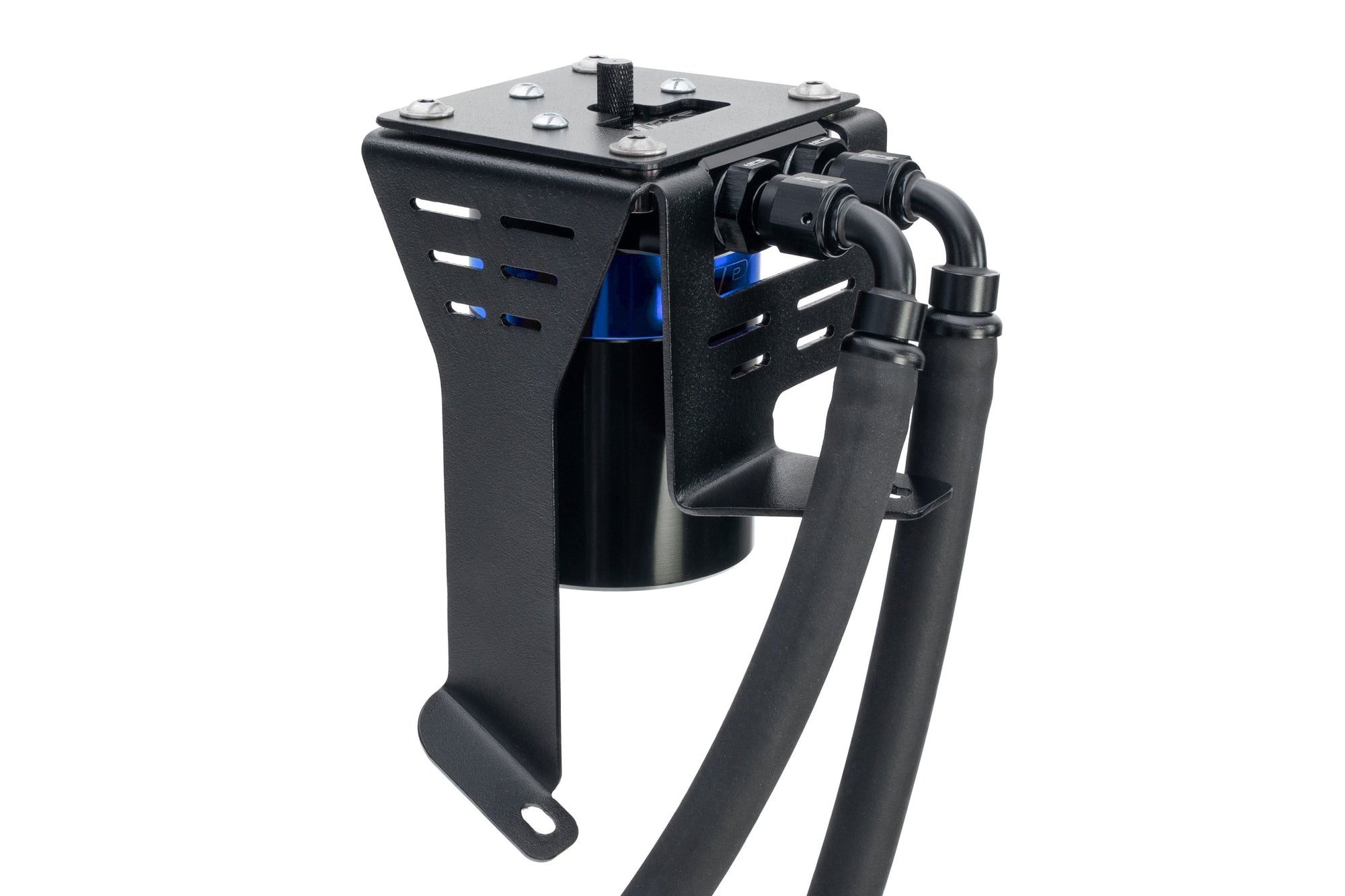HPS-860-027BL HPS Black/Blue 147ML Oil Catch Can w/Mount Bracket For 12-15 Civic Si 2.4L K24Z7