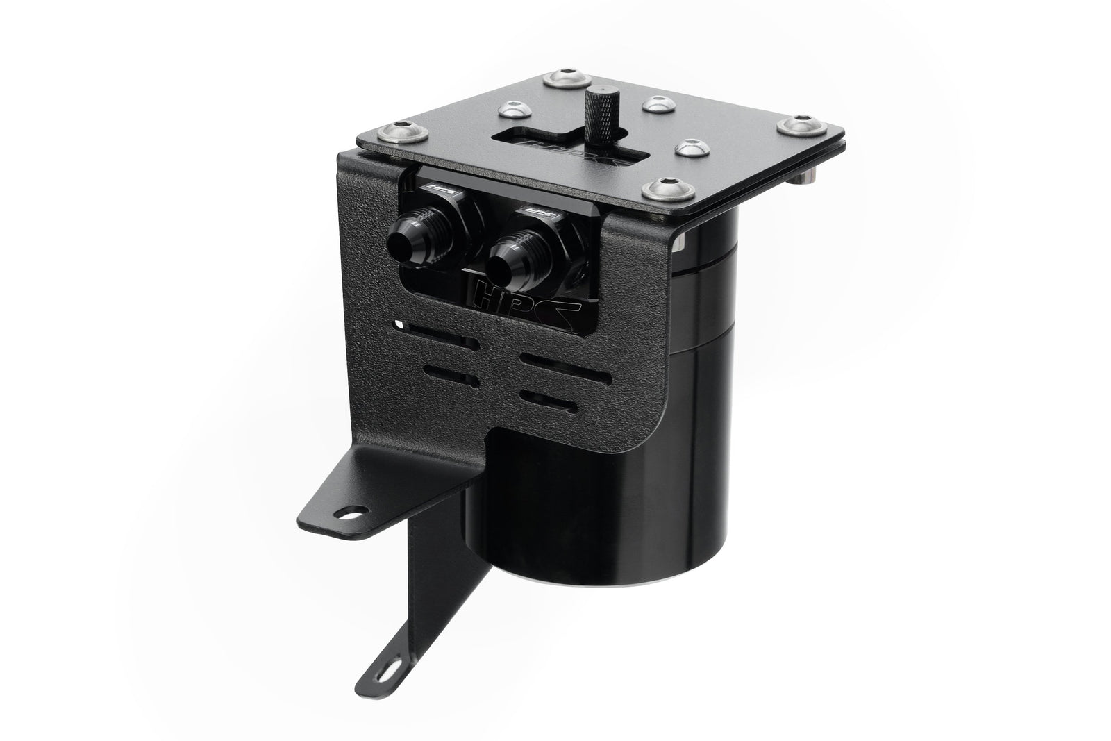 HPS-860-027WB HPS Black 147ML Oil Catch Can w/Mount Bracket For 12-15 Civic Si 2.4L K24Z7