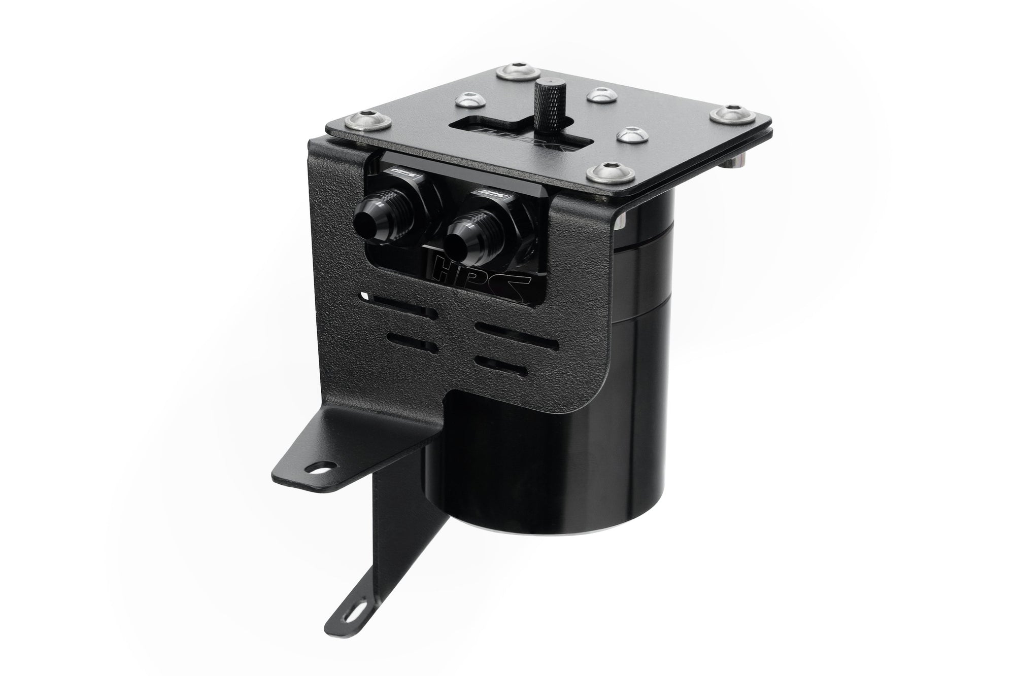 HPS-860-027WB HPS Black 147ML Oil Catch Can w/Mount Bracket For 12-15 Civic Si 2.4L K24Z7