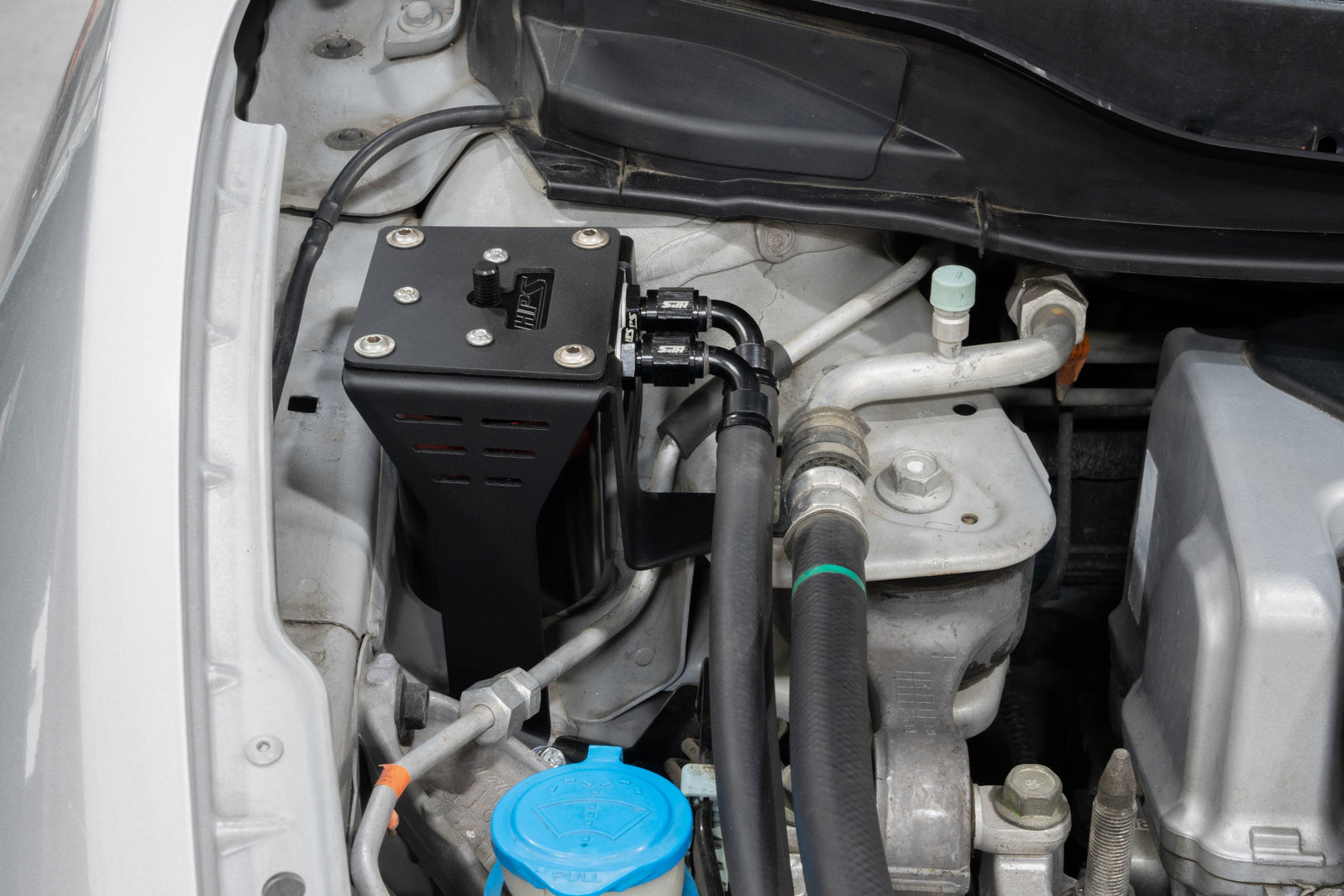 HPS-860-027BL HPS Black/Blue 147ML Oil Catch Can w/Mount Bracket For 12-15 Civic Si 2.4L K24Z7