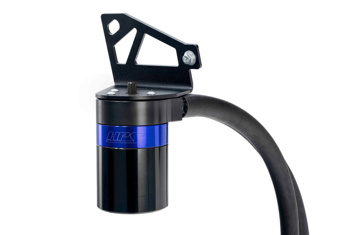 HPS-860-028BL HPS Blue 147ML Oil Catch Can Mount Bracket For 15-20 Ford F-150 2.7L 3.5L V6