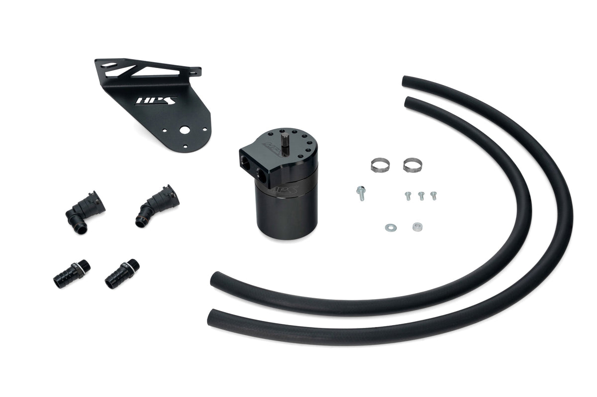 HPS-860-028WB HPS Black 147ML Oil Catch Can Mount Bracket For 15-20 Ford F-150 2.7L 3.5L V6