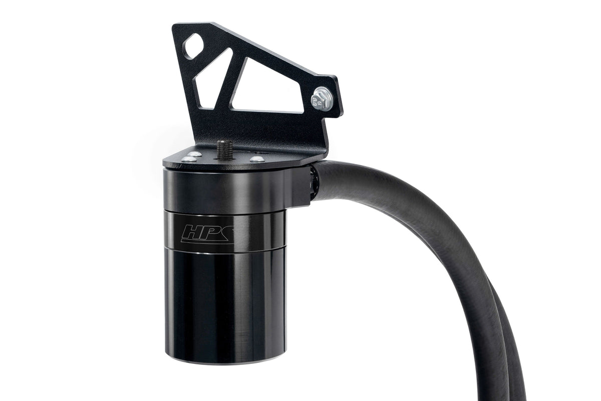 HPS-860-028WB HPS Black 147ML Oil Catch Can Mount Bracket For 15-20 Ford F-150 2.7L 3.5L V6