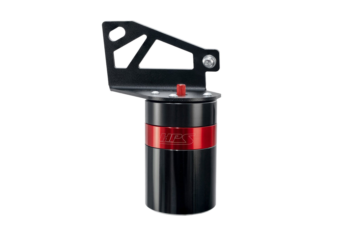 HPS-860-028 HPS Red 147ML Oil Catch Can Mount Bracket For 15-20 Ford F-150 2.7L 3.5L V6 P552