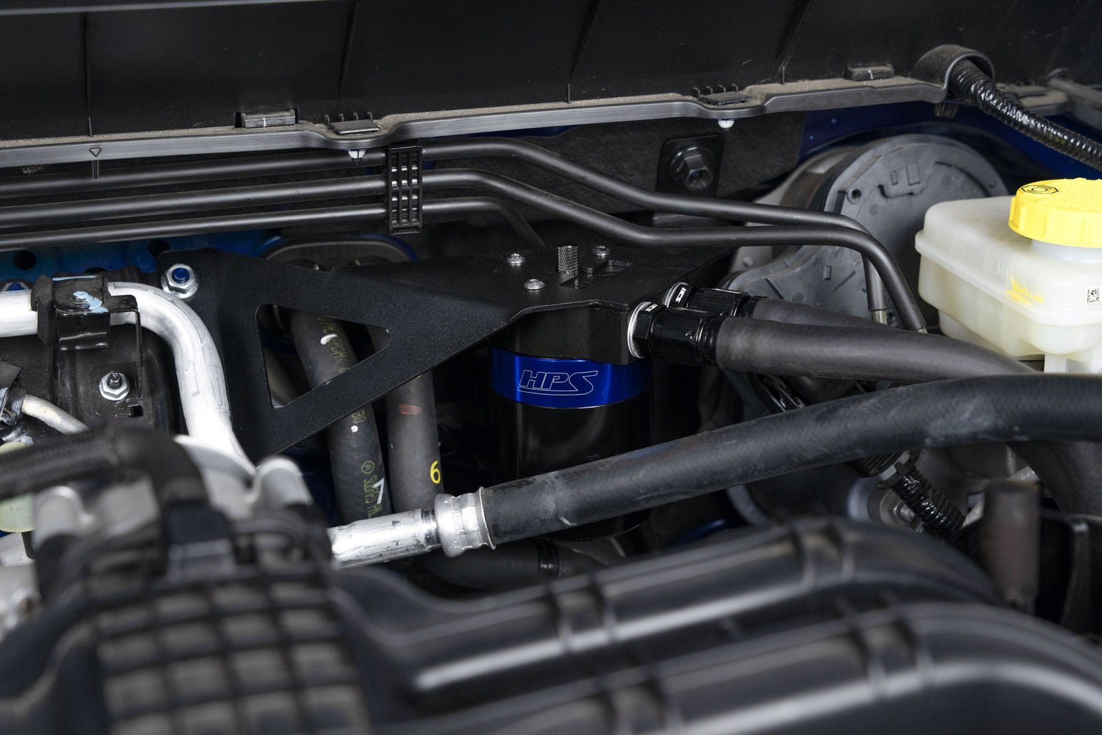 HPS-860-029BL HPS Blue Oil Catch Can Mount Bracket For 18+ Crosstrek 17+ Impreza 2.0L 2.5L