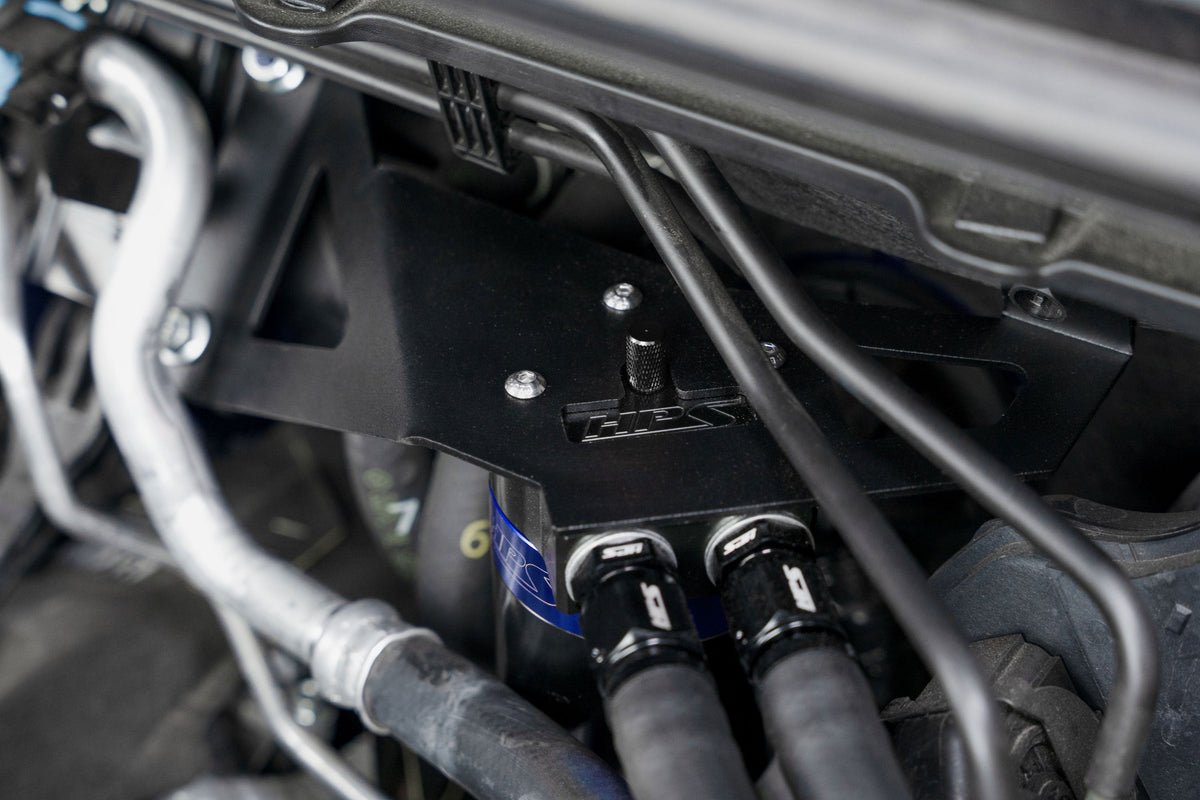 HPS-860-029BL HPS Blue Oil Catch Can Mount Bracket For 18+ Crosstrek 17+ Impreza 2.0L 2.5L