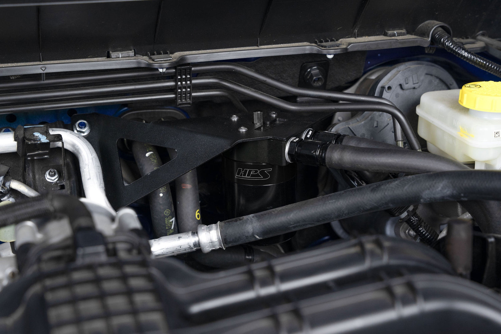 HPS-860-029WB HPS Black Oil Catch Can Mount Bracket For 18+ Crosstrek 17+ Impreza 2.0L 2.5L