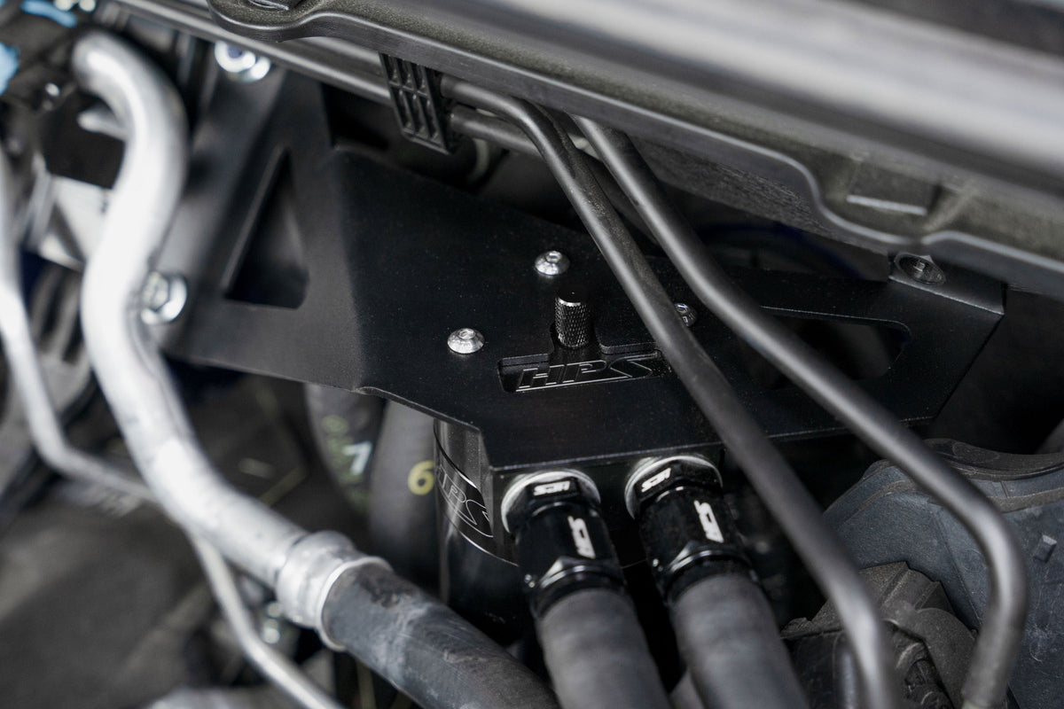 HPS-860-029WB HPS Black Oil Catch Can Mount Bracket For 18+ Crosstrek 17+ Impreza 2.0L 2.5L