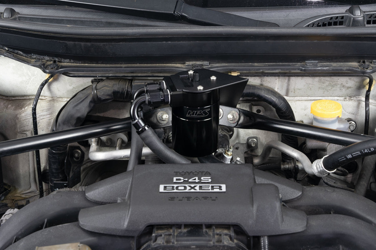 HPS-860-030WB HPS Black Catch Can+Mount Bracket For GEN1 13-20 FR-S/BRZ ZC6/Toyota 86 ZN6