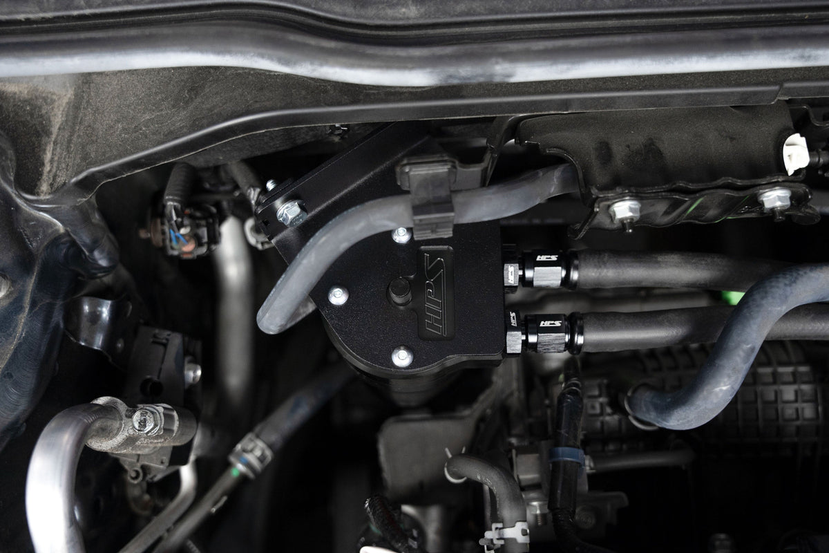 HPS-860-031WB HPS Black Oil Catch Can Mount Bracket For 23+ Integra / 22+ Civic 1.5L Turbo