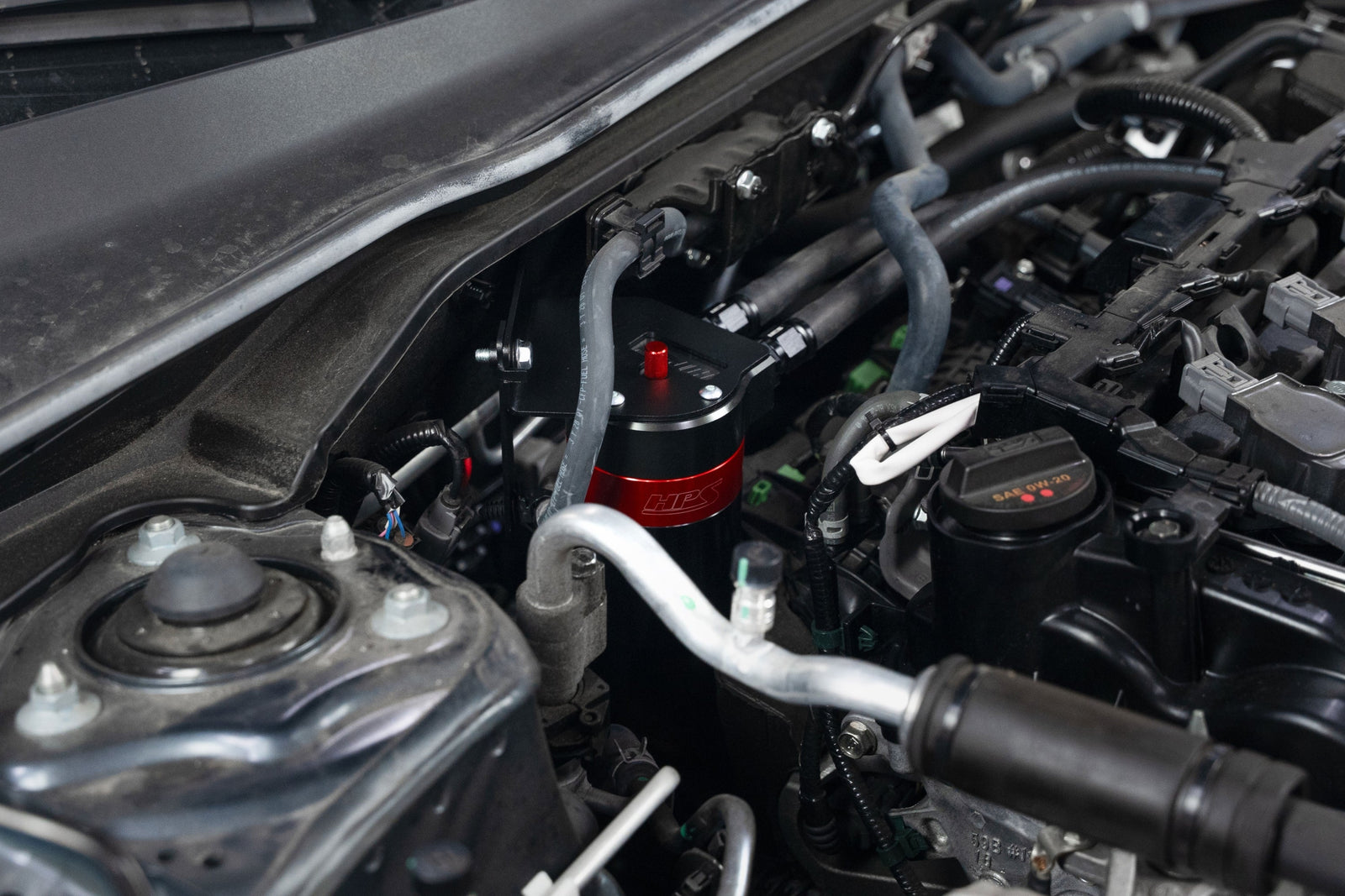 HPS-860-031 HPS Red 147ML Oil Catch Can Mount Bracket For 23+ Integra / 22+ Civic 1.5L Turbo