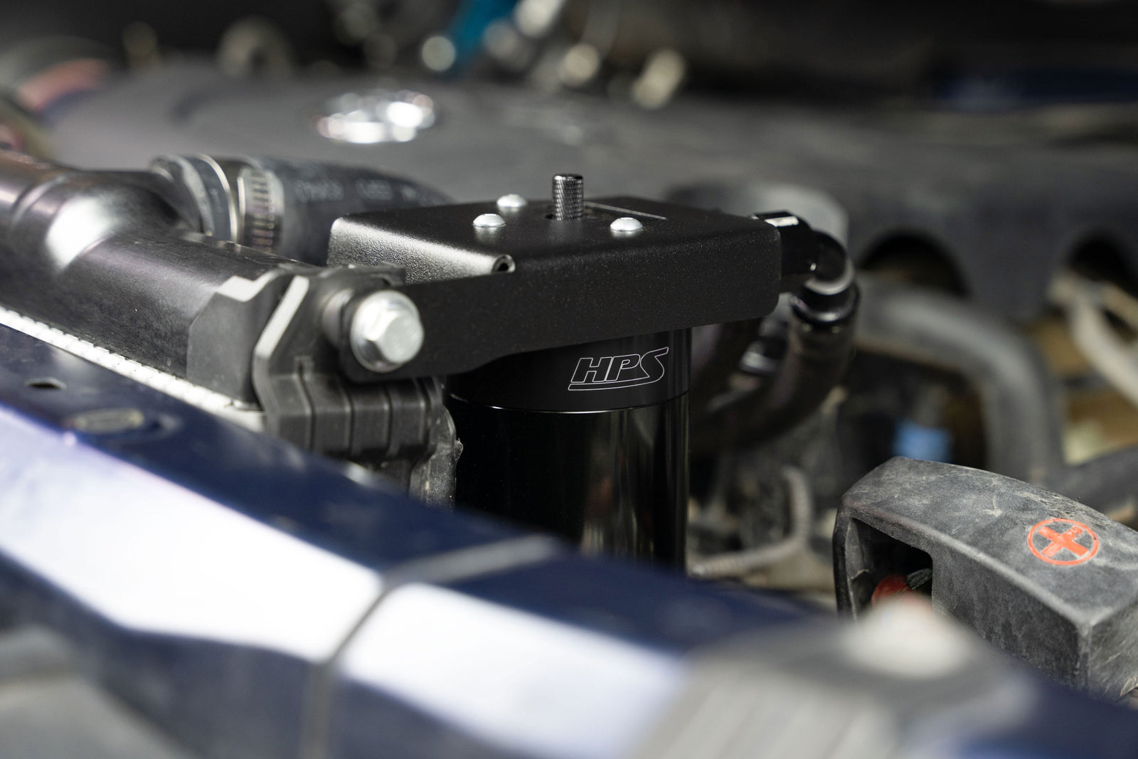 HPS-860-033WB HPS Black Oil Catch Can Mount Bracket For 08-22 Sequoia 07-21 Tundra 4.6L 5.7L