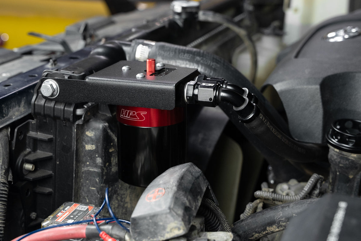 HPS-860-033 HPS Red Oil Catch Can Mount Bracket For 08-22 Sequoia 07-21 Tundra 4.6L 5.7L