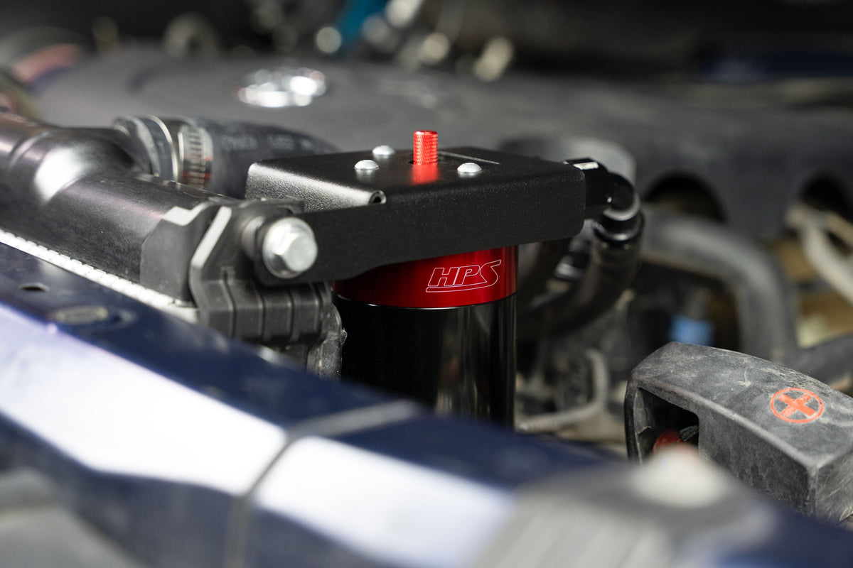 HPS-860-033 HPS Red Oil Catch Can Mount Bracket For 08-22 Sequoia 07-21 Tundra 4.6L 5.7L