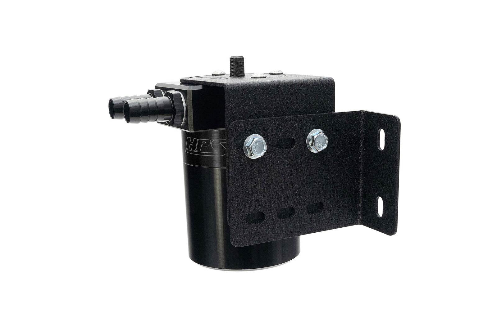 HPS-861-502WB HPS Black 147ML Universal Aluminum Oil Catch Can Tank Kit Fit 1/2" Barb Adapter