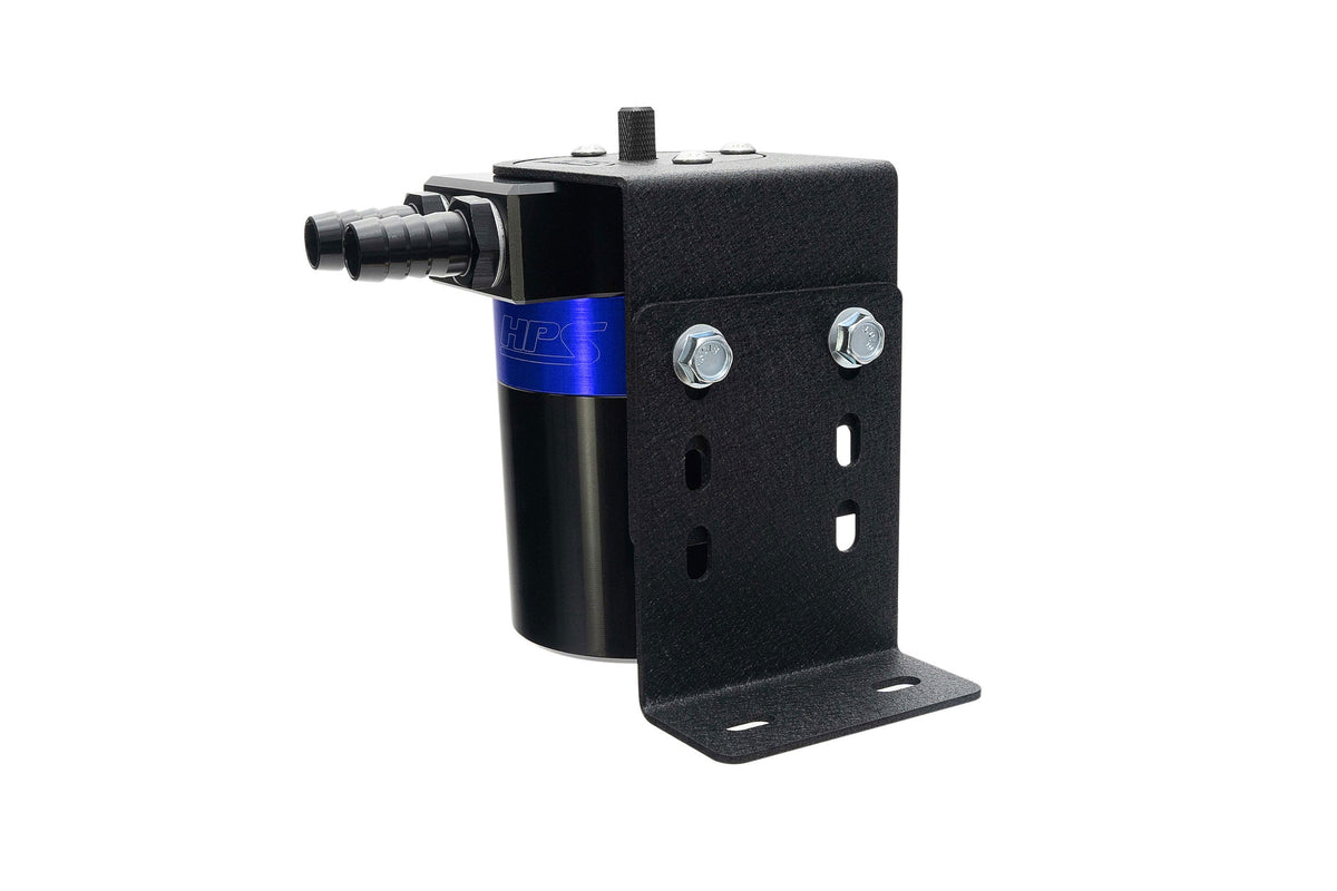 HPS-861-503BL HPS Blue 147ML Universal Aluminum Oil Catch Can Tank Kit Fit 5/8" Barb Adapter