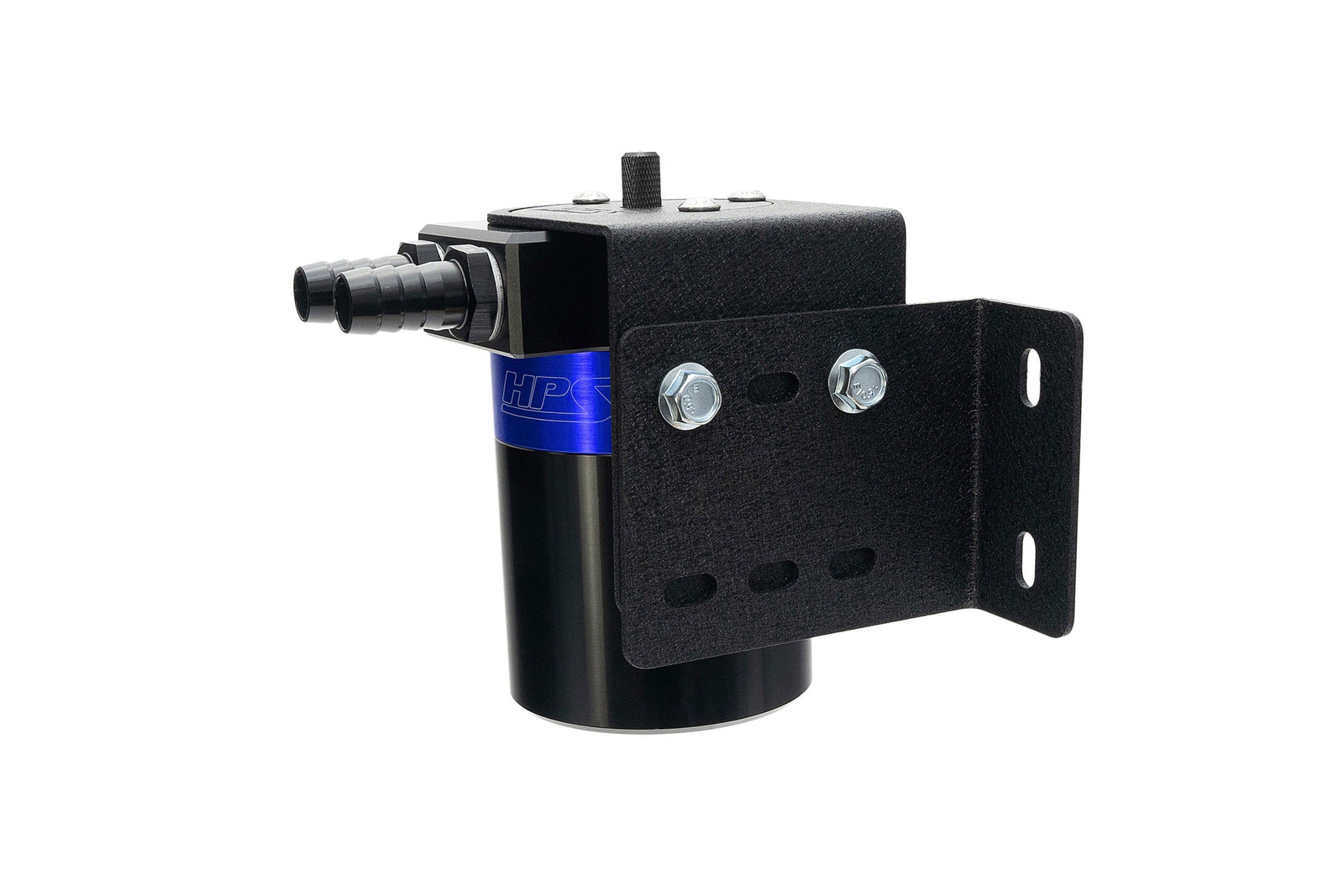 HPS-861-503BL HPS Blue 147ML Universal Aluminum Oil Catch Can Tank Kit Fit 5/8" Barb Adapter