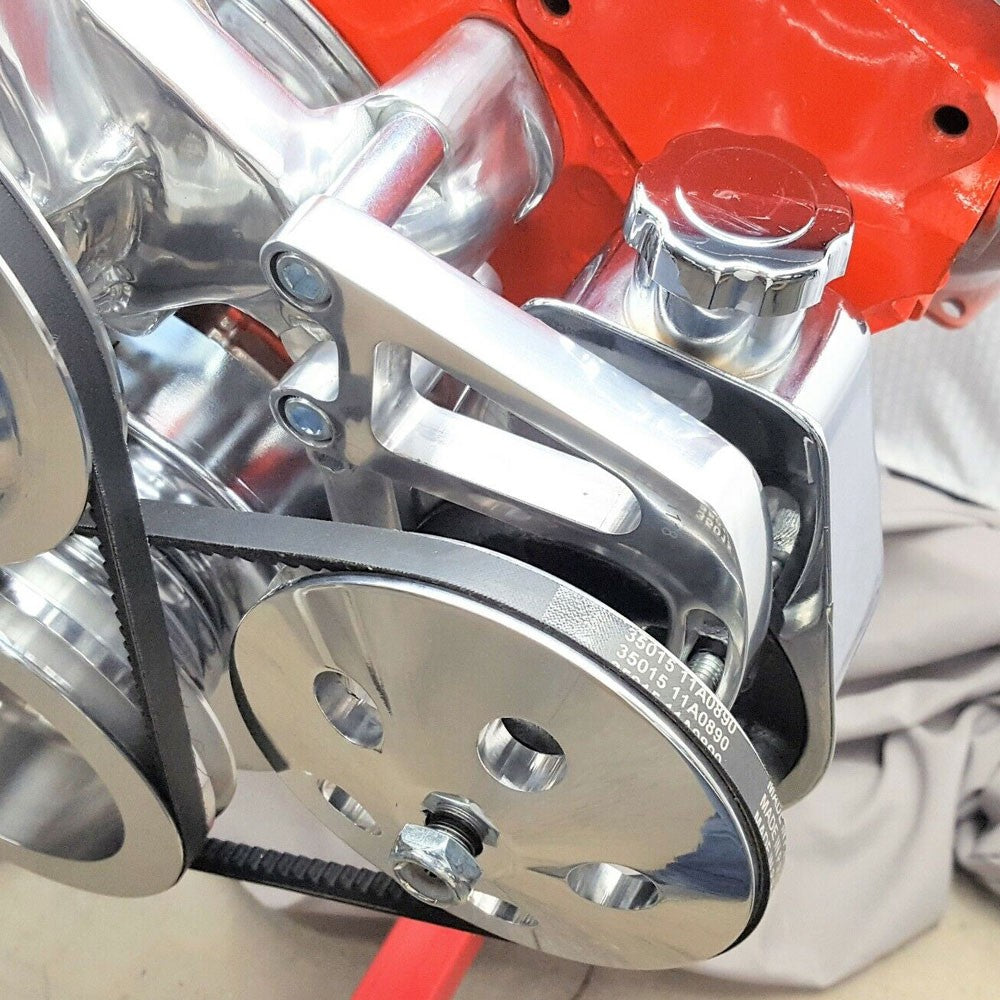 Aluminum Power Steering Bracket For SBC Small Block Long Water Pump BFC-ALTBRK-02