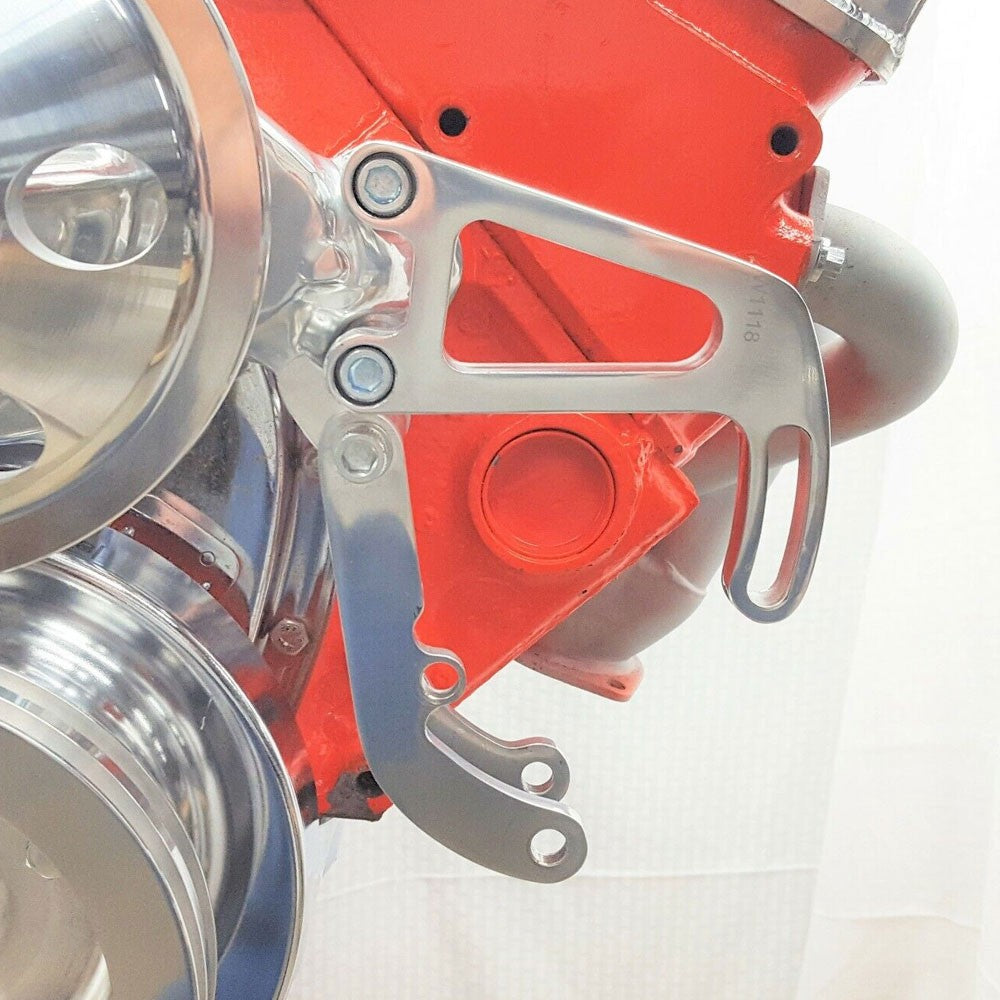 Aluminum Power Steering Bracket For SBC Small Block Long Water Pump BFC-ALTBRK-02