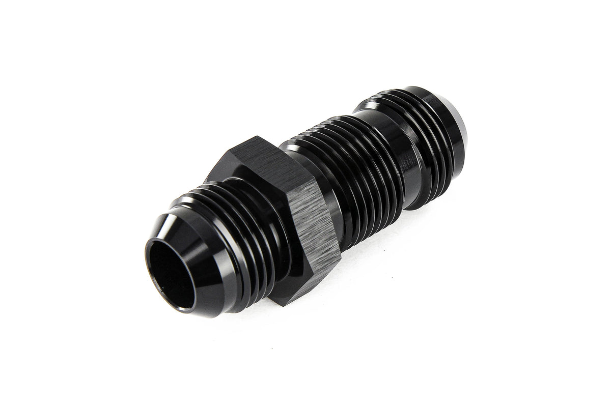 HPS-AN832-16 HPS Black AN Male to Male Bulkhead Adapter Fitting Straight, -16