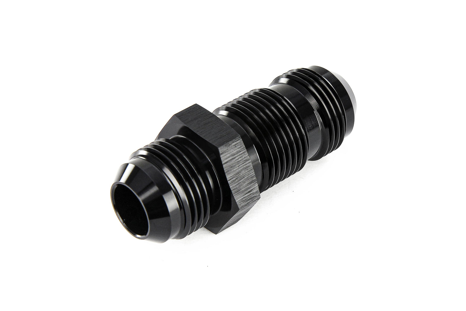 HPS-AN832-16 HPS Black AN Male to Male Bulkhead Adapter Fitting Straight, -16