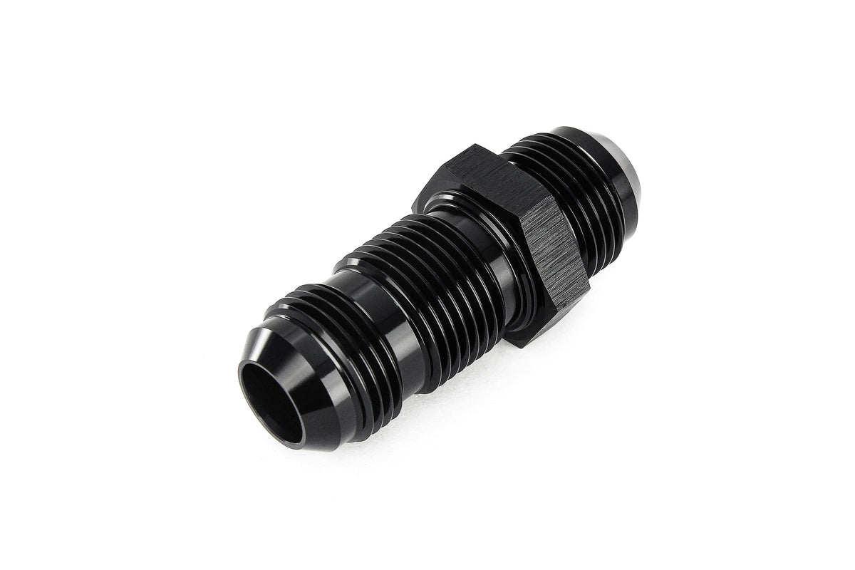HPS-AN832-16 HPS Black AN Male to Male Bulkhead Adapter Fitting Straight, -16