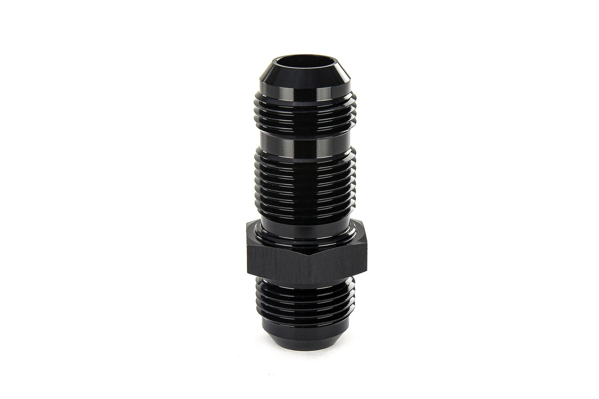 HPS-AN832-16 HPS Black AN Male to Male Bulkhead Adapter Fitting Straight, -16