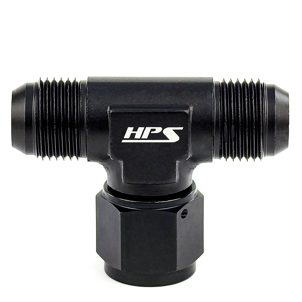 HPS-AN9251-3 HPS AN 3-Way Tee Adapter (Tee w/female on side) Fitting [Tee] [AN -3] Aluminum