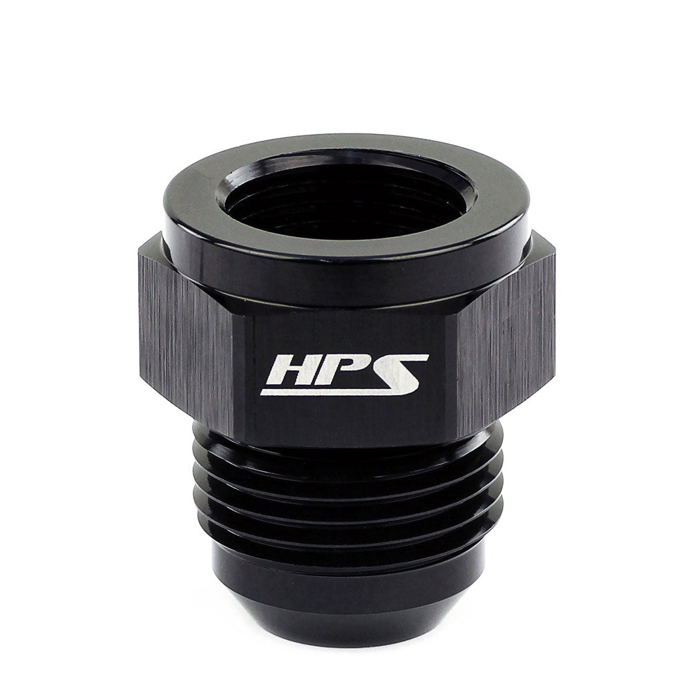 HPS-AN951-03-06 HPS Female AN to Male AN Flare Expander Adapter, AN -3 to -6, Black Aluminum