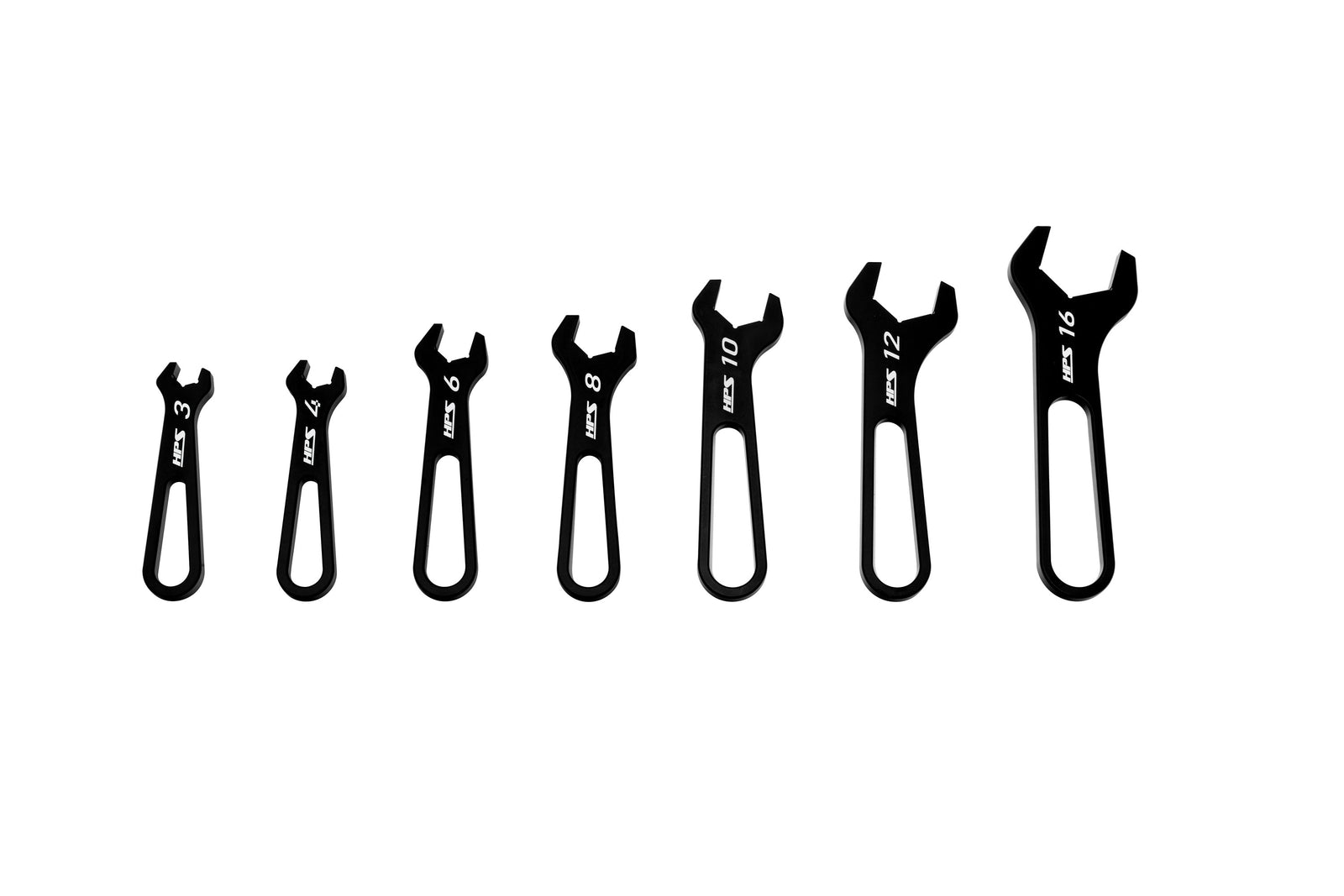 ANW316 HPS (Set of 7) Black Aluminum AN Hose Fitting Wrench Spanner [-3AN to -16AN]