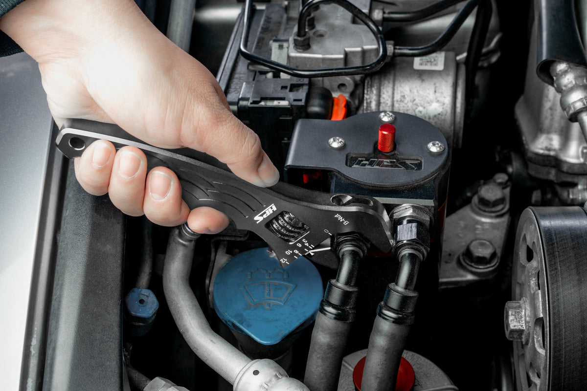 ANW500 HPS Black Aluminum Adjustable AN Hose Fitting Wrench Spanner  (Up to -12AN)