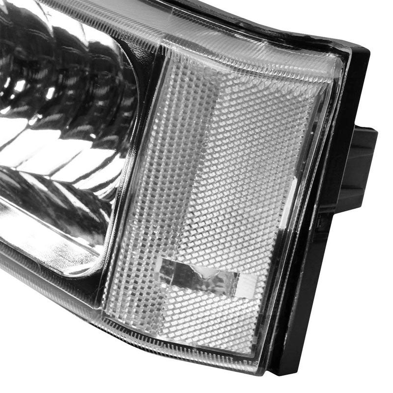 Turn Signal Bumper Light Chrome/Clear Lens/Corner For 03-07 Silverado/Avalanche
