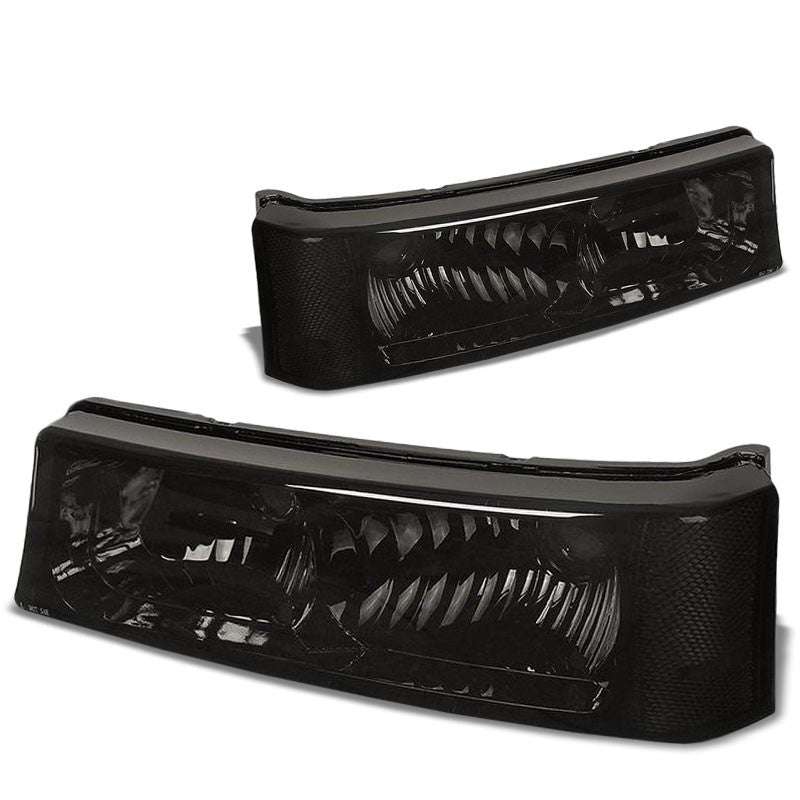 Turn Signal Bumper Light Chrome/Smoke Lens/Clear For 03-07 Silverado/Avalanche