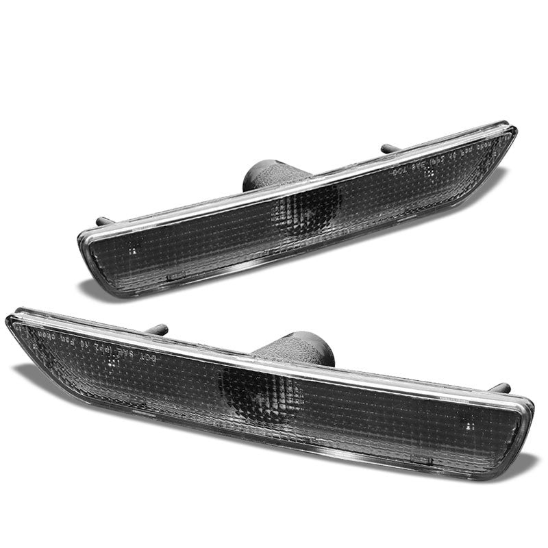 Bolt-On Turn Signal Bumper Light Black Housing/Black Len For 10-14 Ford Mustang