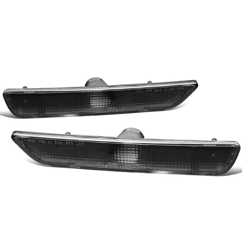 Bolt-On Turn Signal Bumper Light Black Housing/Black Len For 10-14 Ford Mustang