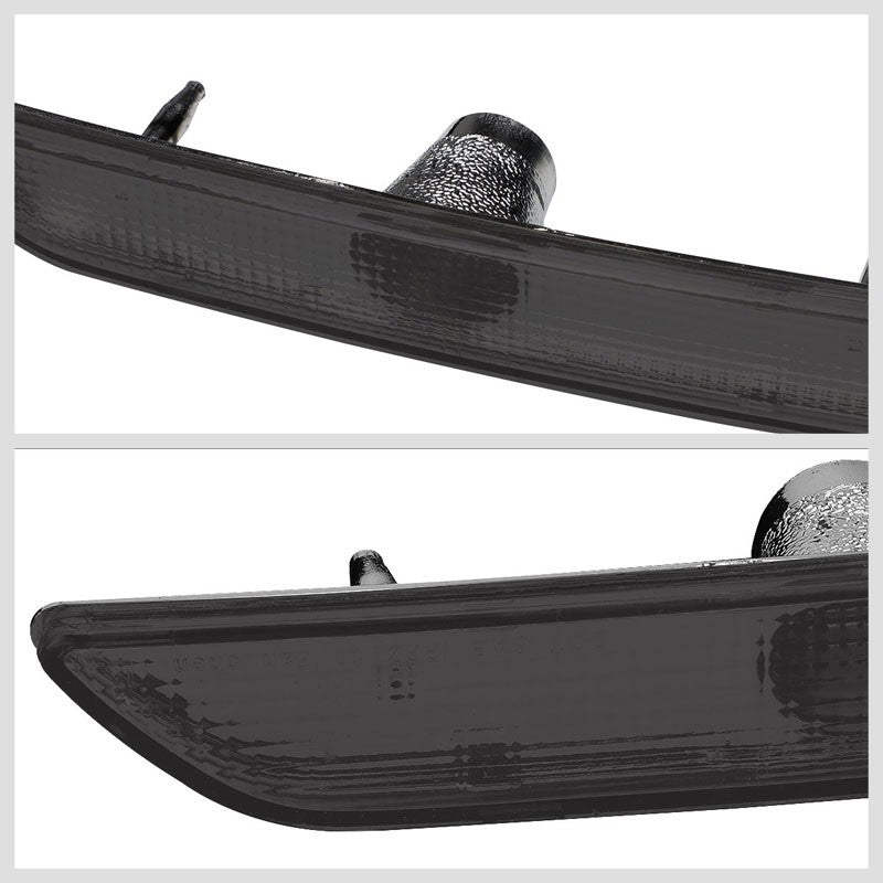 Bolt-On Turn Signal Bumper Light Chrome Housing/Smoke For 10-14 Ford Mustang