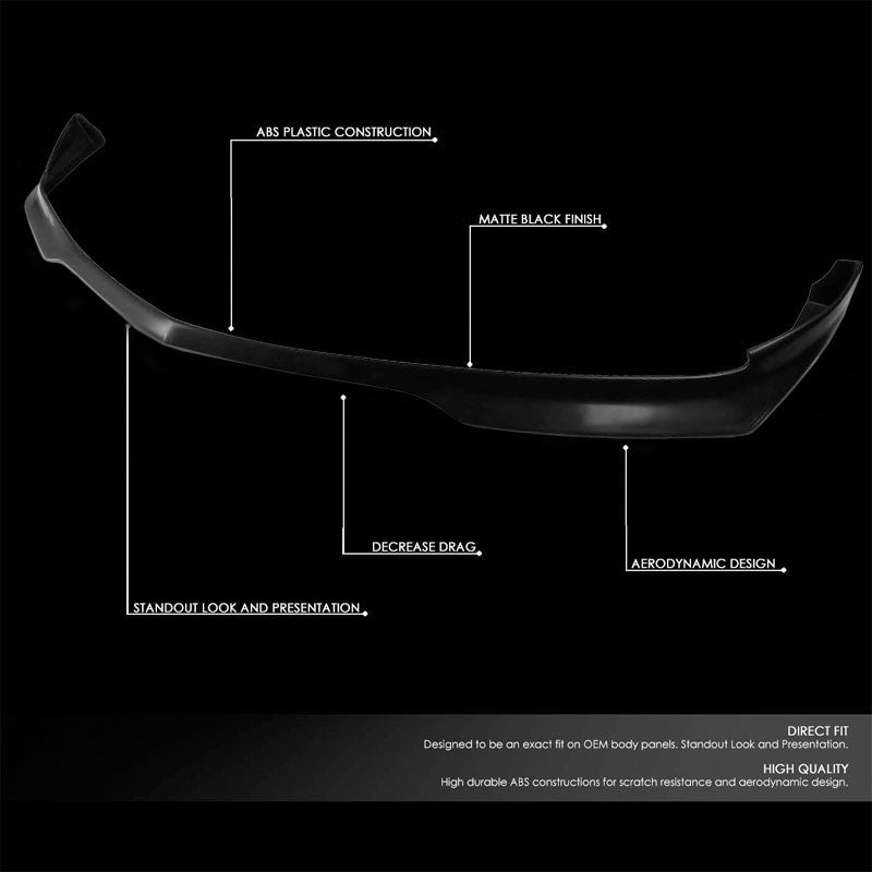 RA Style Front Bumper Lip Chin Wing Splitter Body Kit For 11-14 Dodge Charger