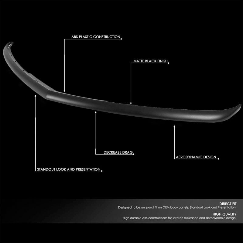 Bolt-On Front Bumper Lip Chin Wing Splitter Body Kit For 11-14 Dodge Charger