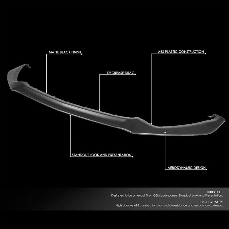 GT Style Front Bumper Lip Chin Wing Splitter Body Kit For 15-17 Ford Mustang