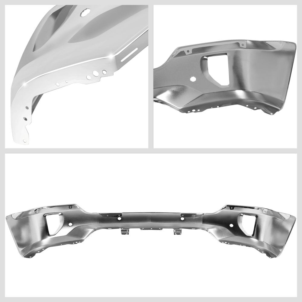 Chrome Front Bumper Face Bar [With Sensor/Fog Hole] For 16-19 Silverado 1500/LD