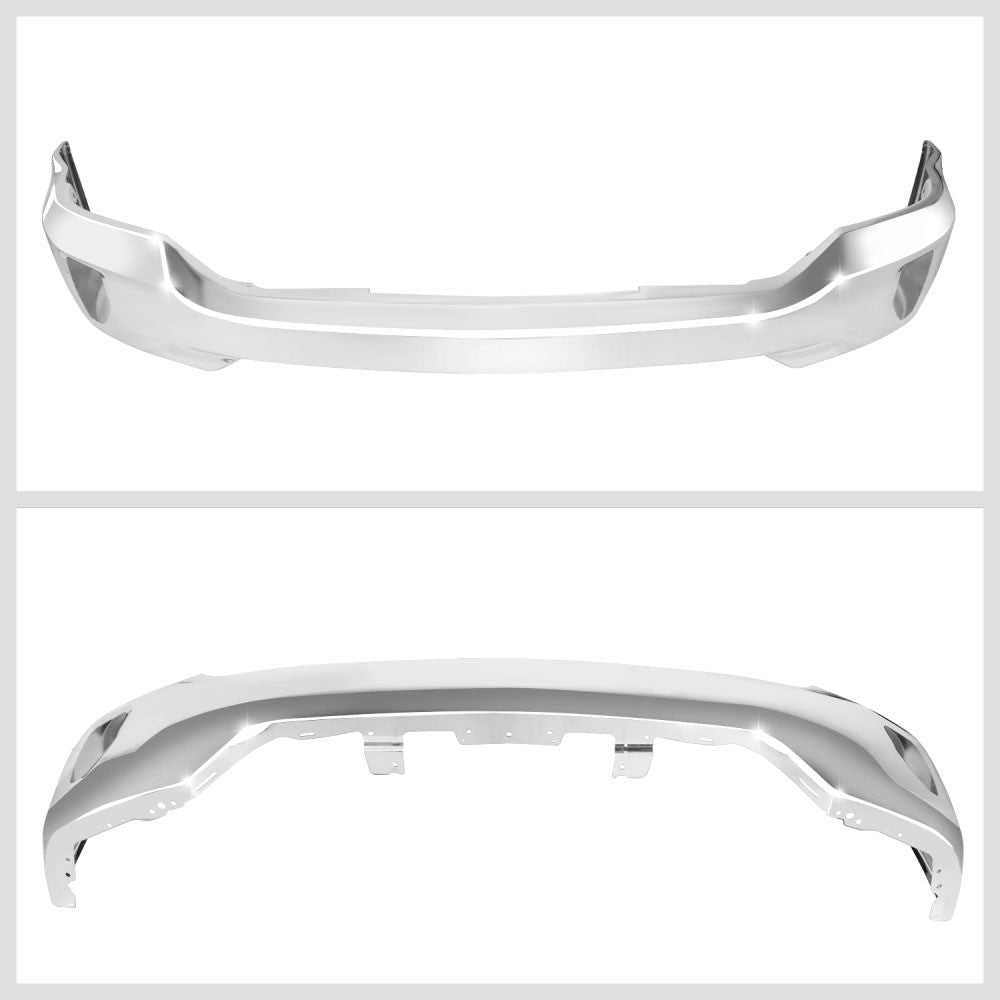 Chrome Front Bumper Face Bar [W/O Sensor W/Fog Hole] For 16-19 Silverado 1500/LD