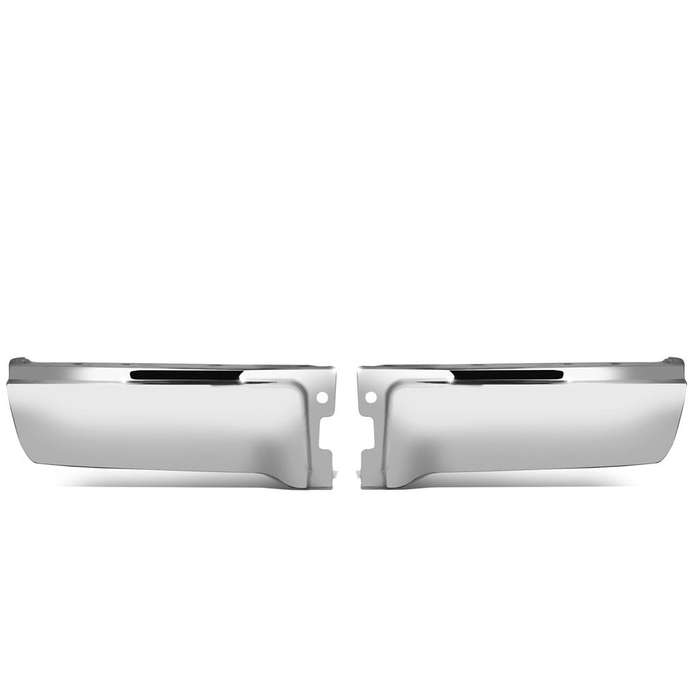 Chrome Rear Bumper End Cap [W/O Sensor Hole] For 09-14 Ford F-150 Fleetside P415