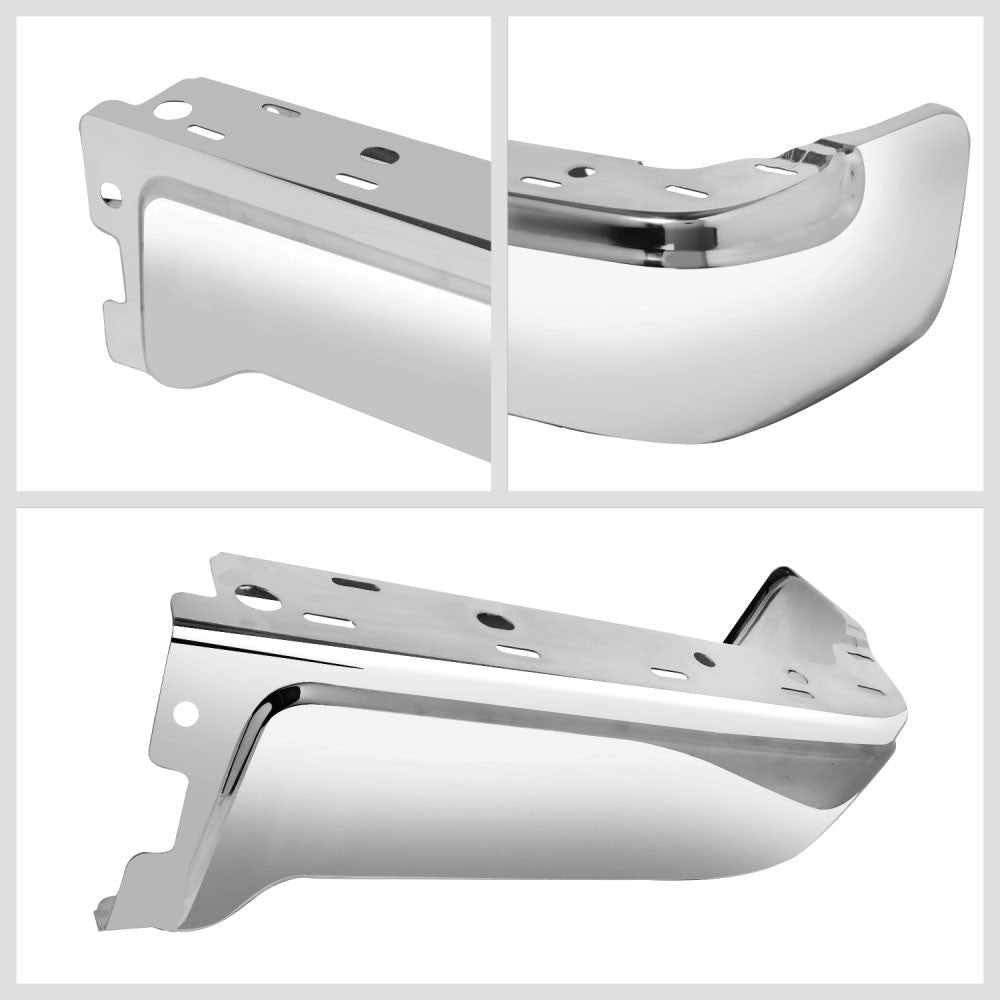 Chrome Rear Bumper End Cap [W/O Sensor Hole] For 09-14 Ford F-150 Fleetside P415