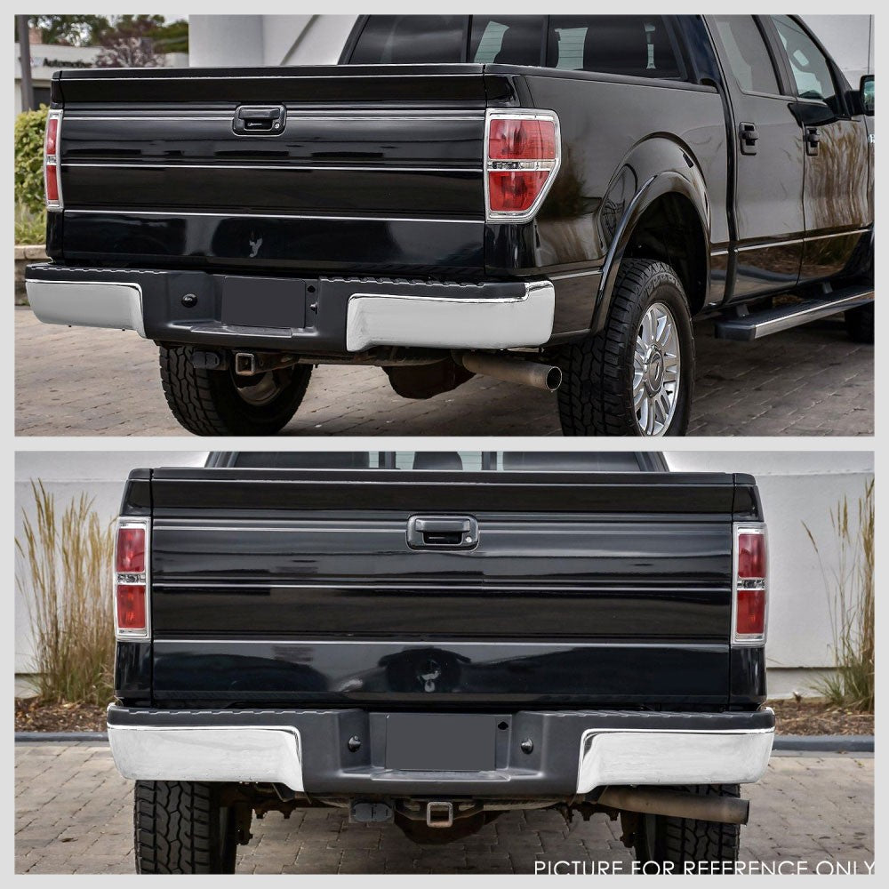 Chrome Rear Bumper End Cap [W/O Sensor Hole] For 09-14 Ford F-150 Fleetside P415