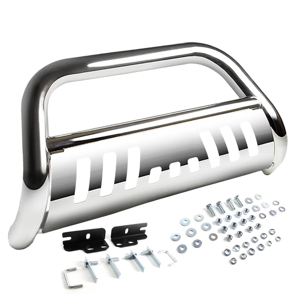 Chrome Bull Bar Bumper Grille Guard Skid Plate For Ford 04-08 F150 Non-Heritage