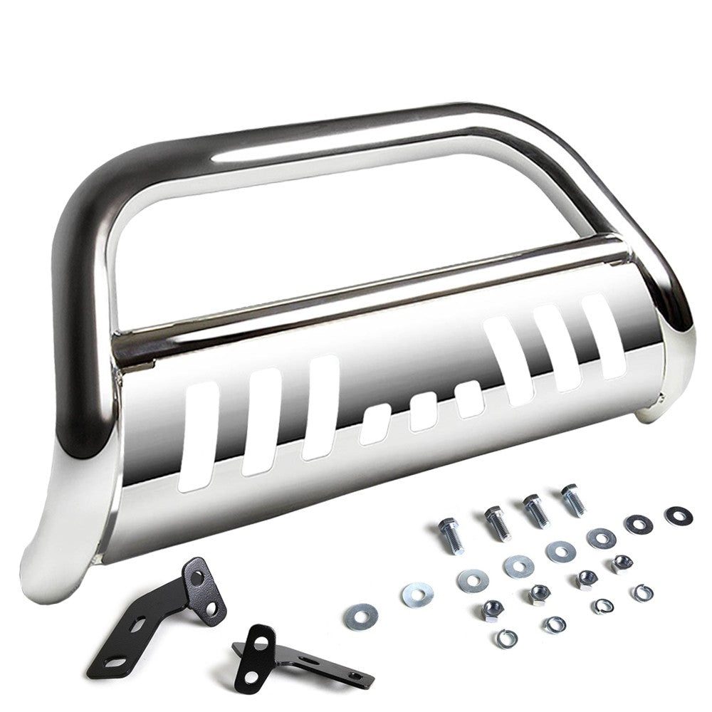 Chrome Bull Bar Push Bumper Grille Guard Skid Plate Kit For Toyota 06-16 RAV4