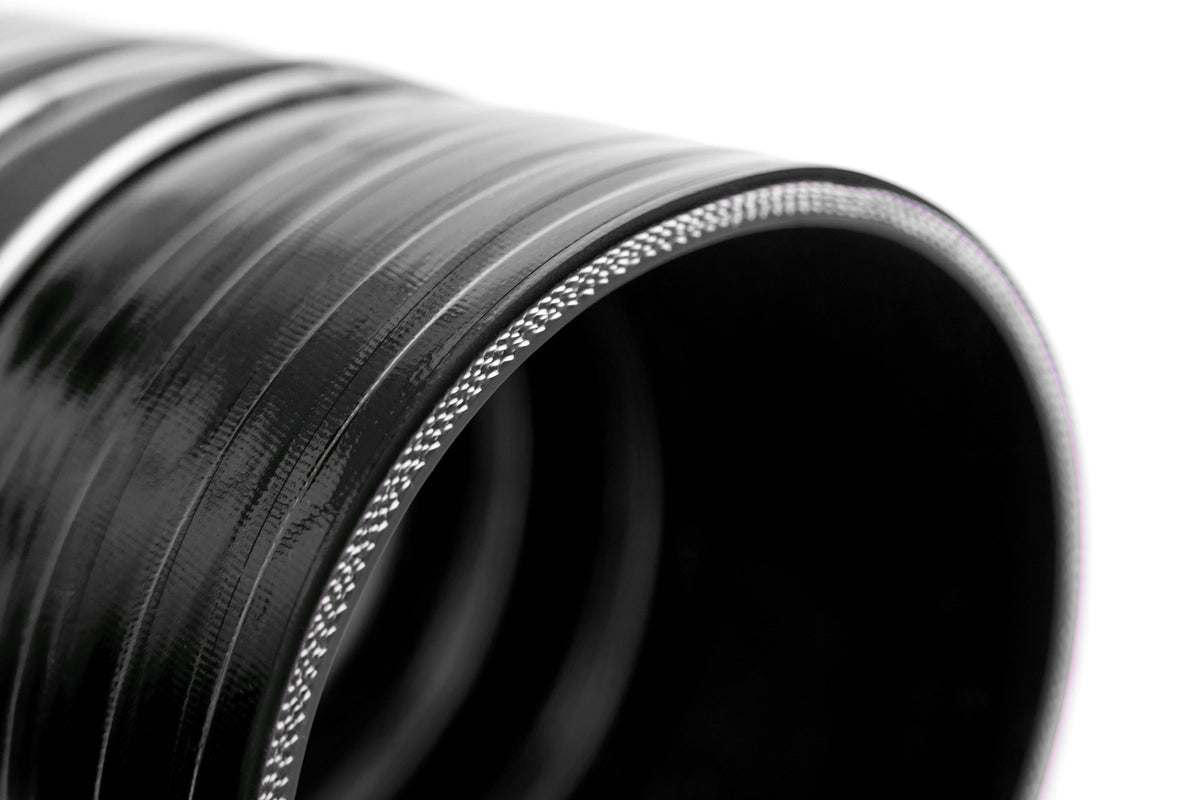 CAC-400-L65-BLK HPS 4" ID Black 4-ply Silicone Charge Air Cooler CAC Coupler Hose Hot Side 4"L