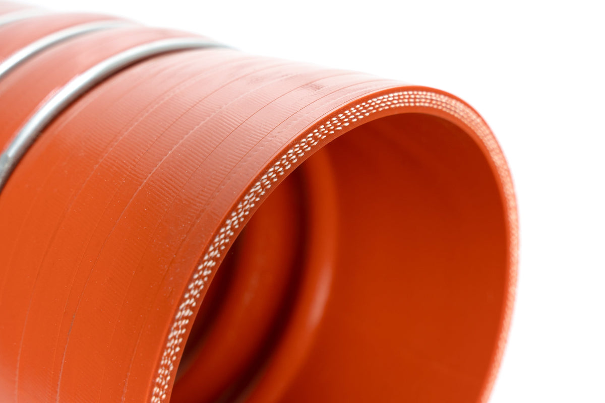 CAC-400-L65-HOT HPS 4" ID Orange 4-ply Silicone Charge Air Cooler CAC Coupler Hose Hot Side 4"L