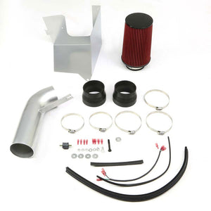 Cold Air Intake Kit Silver w/Heat Shield For 96-00 Chevy GMC C/K-Series 5.0L/5.7L
