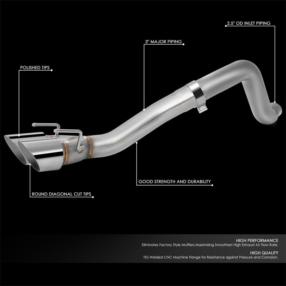BFC-AXLB-CCORVO5-60L Exhaust Axleback System For 05-08 Chevrolet Corvette 6.0L 6.2L